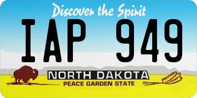 ND license plate IAP949