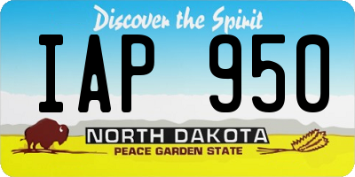 ND license plate IAP950