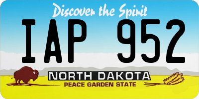 ND license plate IAP952