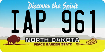 ND license plate IAP961