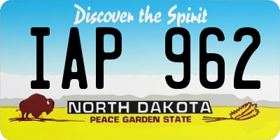 ND license plate IAP962