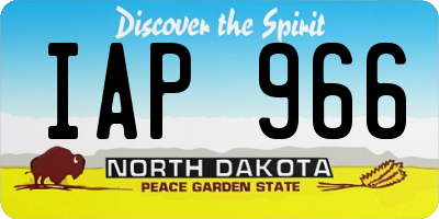 ND license plate IAP966