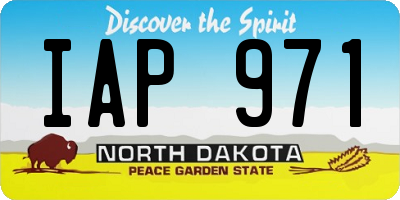 ND license plate IAP971