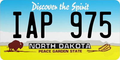 ND license plate IAP975