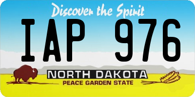 ND license plate IAP976