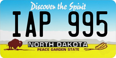 ND license plate IAP995