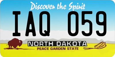ND license plate IAQ059