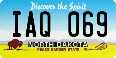 ND license plate IAQ069