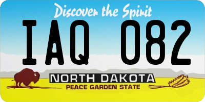 ND license plate IAQ082