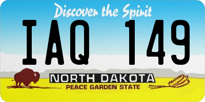 ND license plate IAQ149