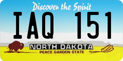 ND license plate IAQ151