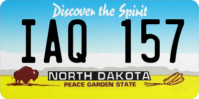 ND license plate IAQ157