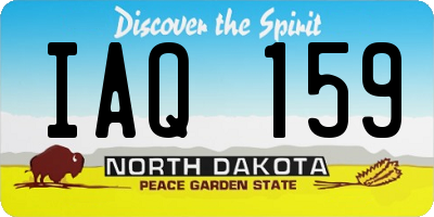 ND license plate IAQ159