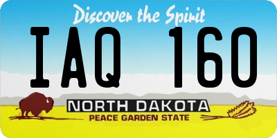 ND license plate IAQ160