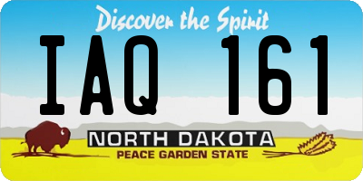 ND license plate IAQ161