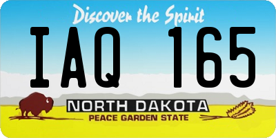 ND license plate IAQ165