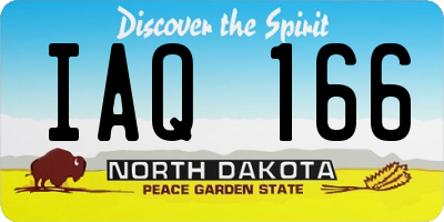 ND license plate IAQ166