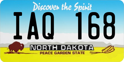 ND license plate IAQ168