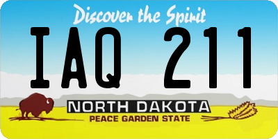 ND license plate IAQ211