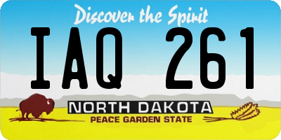 ND license plate IAQ261