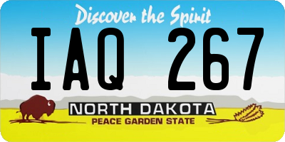 ND license plate IAQ267