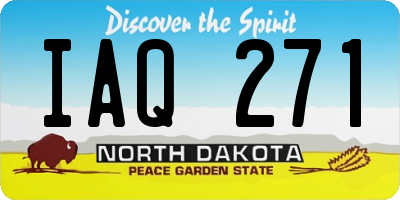 ND license plate IAQ271