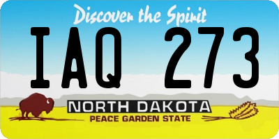 ND license plate IAQ273