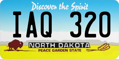 ND license plate IAQ320