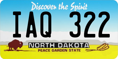 ND license plate IAQ322