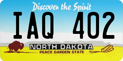 ND license plate IAQ402