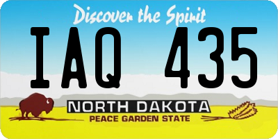 ND license plate IAQ435