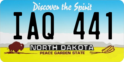ND license plate IAQ441