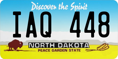 ND license plate IAQ448