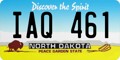 ND license plate IAQ461