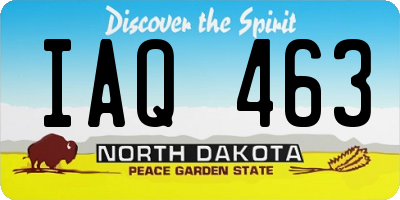 ND license plate IAQ463