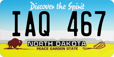ND license plate IAQ467