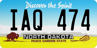 ND license plate IAQ474