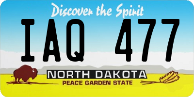 ND license plate IAQ477