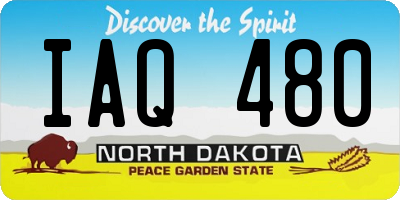 ND license plate IAQ480