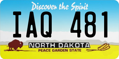 ND license plate IAQ481