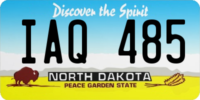 ND license plate IAQ485