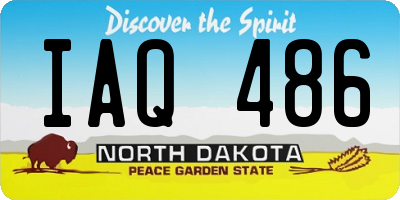 ND license plate IAQ486