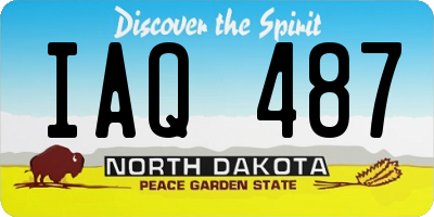 ND license plate IAQ487