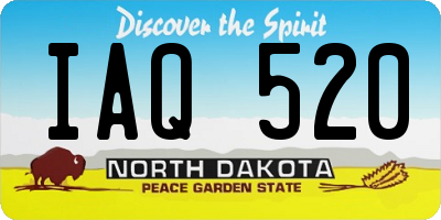 ND license plate IAQ520