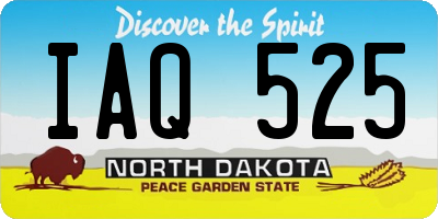 ND license plate IAQ525