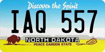 ND license plate IAQ557