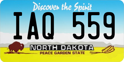 ND license plate IAQ559