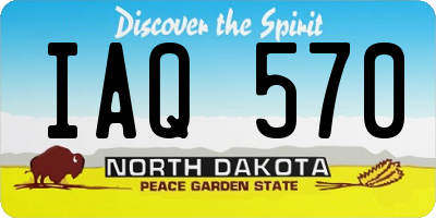 ND license plate IAQ570