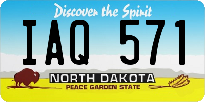 ND license plate IAQ571