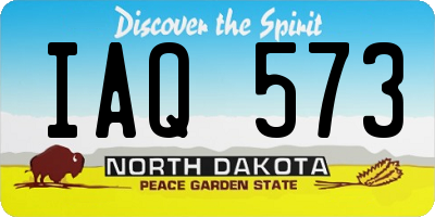 ND license plate IAQ573